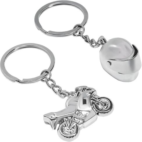 2 PCS سلسلة مفاتيح الدراجات النارية ، و Creative Motorcycle Keychain Helment Key FOB ، ودراجة نارية ثلاثية الأبعاد للرجال (أسود) in Saudi Arabia