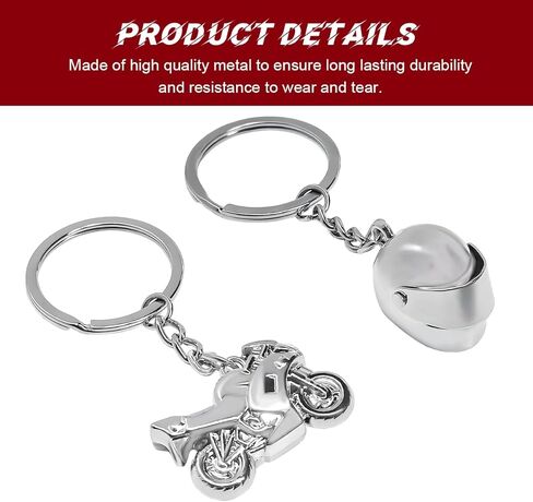 2 PCS سلسلة مفاتيح الدراجات النارية ، و Creative Motorcycle Keychain Helment Key FOB ، ودراجة نارية ثلاثية الأبعاد للرجال (أسود) in Saudi Arabia