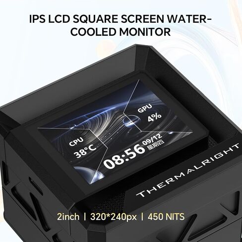 Thermalright FW360 SE ARGB V2 CPU CPU AIO سائل سائل لسطح المكتب-TL-M12Q 2000RPM Daisy-Chain Fans ، شاشة عرض شاشة LCD 2 "، لـ AM4/AM5 & Intel 1700/1851 (أسود) in Kuwait