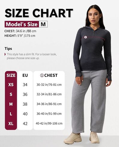 Merino Protect 100% Merino Wool Hoodie Women Quarter Zip Base Layer Midweight Thermal Long Sleeve for Running Walking in Saudi Arabia
