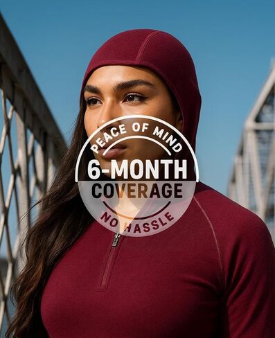 Merino Protect 100% Merino Wool Hoodie Women Quarter Zip Base Layer Midweight Thermal Long Sleeve for Running Walking in Saudi Arabia