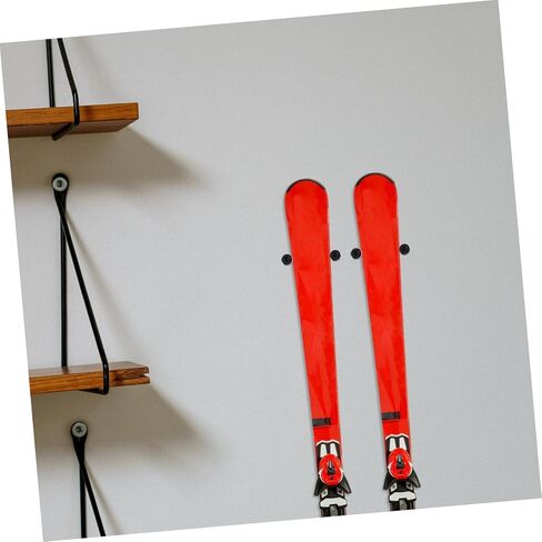 Toyvian 2Pcs Wall Mounted Snowboard Rack for and Storage Durable Ski Snowboard Hangers Multi Functional Design for Skis and Skateboards in Saudi Arabia