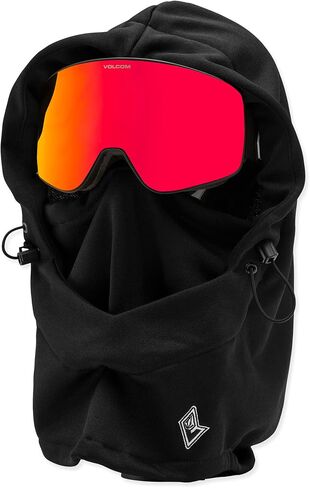 Volcom Men's Hydro Fleece Hood Thingy – Polar Fleece Neck Warmer Hood Adjustable Cinch, Black, One Size in Saudi Arabia