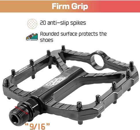 مجموعة دواسات الدراجة من SUNFATT، دواسات دراجة مقاس 9/16 بوصة، 3 محامل محكمة الغلق، غير قابلة للانزلاق، مقاومة للماء والغبار وخفيفة الوزن، لدراجات الطريق، والدراجات الجبلية، وBMX، والدراجة الإلكترونية in Kuwait