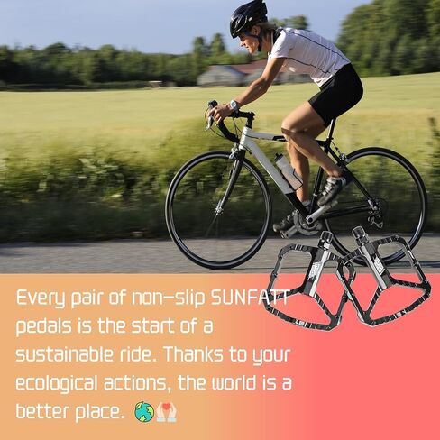 مجموعة دواسات الدراجة من SUNFATT، دواسات دراجة مقاس 9/16 بوصة، 3 محامل محكمة الغلق، غير قابلة للانزلاق، مقاومة للماء والغبار وخفيفة الوزن، لدراجات الطريق، والدراجات الجبلية، وBMX، والدراجة الإلكترونية in Kuwait