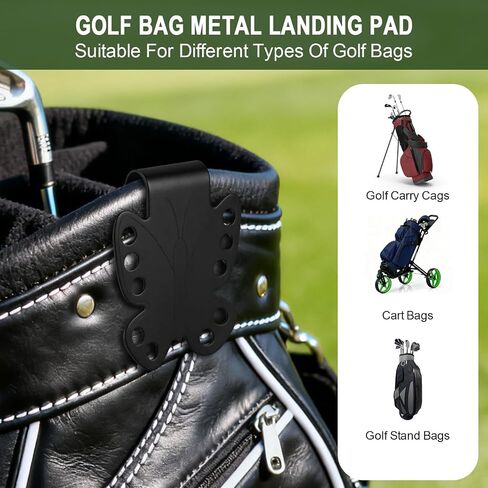 Metal Landing Pads for Golf Bag Accessories for Men with Soft Rubber, Metal Clips for Quick and Easy Access of Golf Bag, Magnetic Golf Towel,Golf Rangefinder,Golf Flask,Golf Speaker in Saudi Arabia