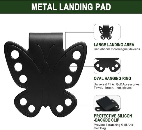 Metal Landing Pads for Golf Bag Accessories for Men with Soft Rubber, Metal Clips for Quick and Easy Access of Golf Bag, Magnetic Golf Towel,Golf Rangefinder,Golf Flask,Golf Speaker in Saudi Arabia