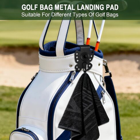 Metal Landing Pads for Golf Bag Accessories for Men with Soft Rubber, Metal Clips for Quick and Easy Access of Golf Bag, Magnetic Golf Towel,Golf Rangefinder,Golf Flask,Golf Speaker in Saudi Arabia