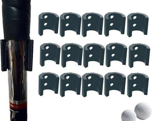 Golf Club Wall Mount Holders – Sleek Modern Design, Heavy-Duty, Golfer Gifts, Golf Club Organization, Golf Club Display, Golfer Essentials, Unisex Design, Matte Black, Made in Texas by Vets, 15 ct in Saudi Arabia
