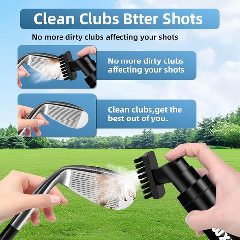 The Golf Club Brush Features a Press-Activated Water Bottle for Effortless Cleaning. Combining Portability with Cost-Effectiveness, This Gender-Neutral Design Makes an Ideal Gift for Players. in Saudi Arabia