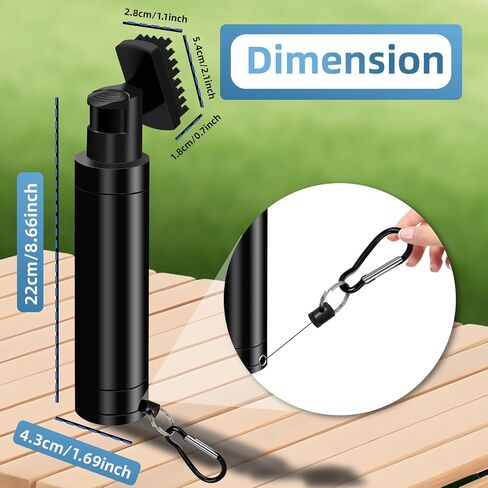 The Golf Club Brush Features a Press-Activated Water Bottle for Effortless Cleaning. Combining Portability with Cost-Effectiveness, This Gender-Neutral Design Makes an Ideal Gift for Players. in Saudi Arabia