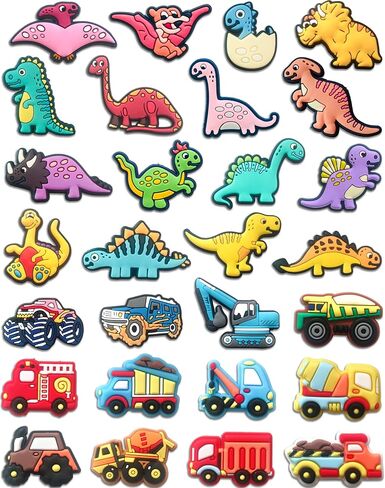 Dinosaur Croc Charms for Boys Kids, 16 PCS Cute Dino Shoe Decoration Pins for Clog, Funny Accessories for Teens Adults Party Favor Gifts in Saudi Arabia