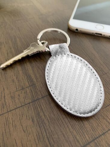 LaserGram Oval Keychain, Football Player, Personalized Engraving Included in Kuwait
