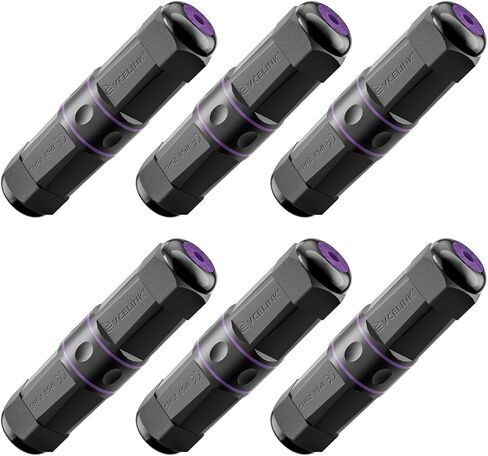 VCELINK Waterproof RJ45 Coupler IP68 Short Profile, Shielded Waterproof Ethernet Connector PoE, Cat6/Cat5/Cat5e Coupler Outdoor 3-Pack, 3.23in in Saudi Arabia