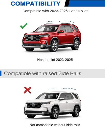 Lockable Roof Rack Cross Bars 260lbs Compatible with Honda Pilot 2023 2024 2025 Elite Sport Touring Trailsport (Not for LX & EX-L) with Raised Side Rails, Aluminum Roof Rails Crossbars in Kuwait
