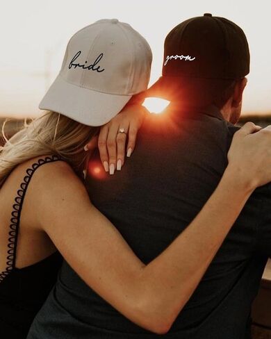 HubbyWifeyGifts Wedding Gifts for Couples, Hubby & Wifey Baseball Hats, Bridal Shower Gifts, Unique Gift for Engagement in Saudi Arabia