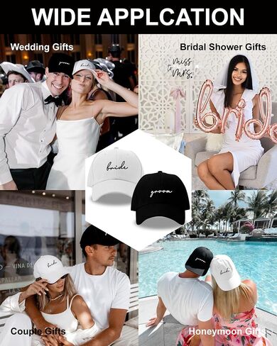 HubbyWifeyGifts Wedding Gifts for Couples, Hubby & Wifey Baseball Hats, Bridal Shower Gifts, Unique Gift for Engagement in Saudi Arabia