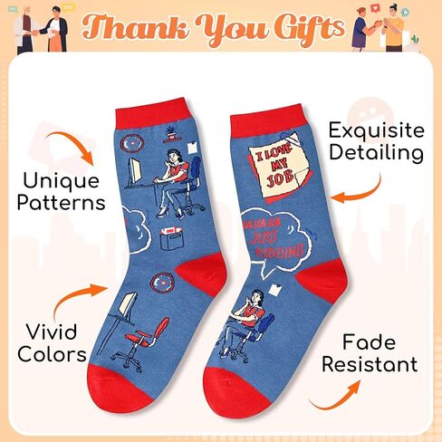 جوارب أفكار هدايا مضحكة من HAPPYPOP للنساء - جوارب أقوال مضحكة للمكتب جوارب تقاعد غير مناسبة للنساء، هدايا عمل متقاعدة وقح in Saudi Arabia