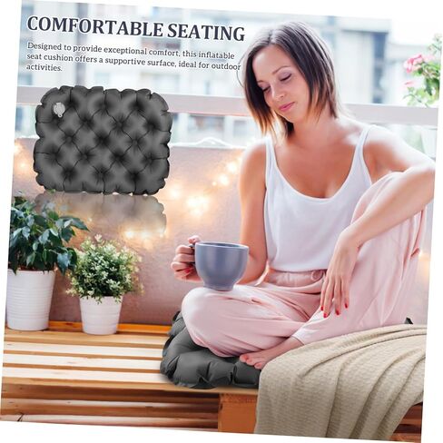 Kisangel Inflatable Airplane Seat Cushion Outdoor Portable Comfortable Storage Pouch for Travel in Saudi Arabia