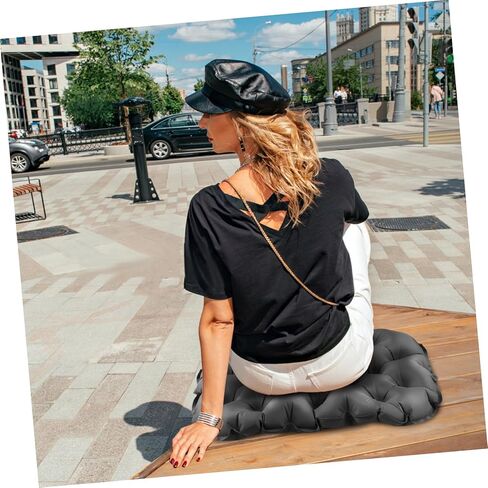 Kisangel Inflatable Airplane Seat Cushion Outdoor Portable Comfortable Storage Pouch for Travel in Saudi Arabia