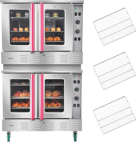 فرن كونترتوب كونترتوب التجاري ، 66 لتر من 4 مستويات مع باب زجاجي مقسى ، رفوف سلكية مقطع قفازات ، 2800W أفران الخبز الفولاذ المقاوم للصدأ الكهربائي لمخبز المطاعم (AC208 ~ 240 فولت ، 60 هرتز) in Kuwait