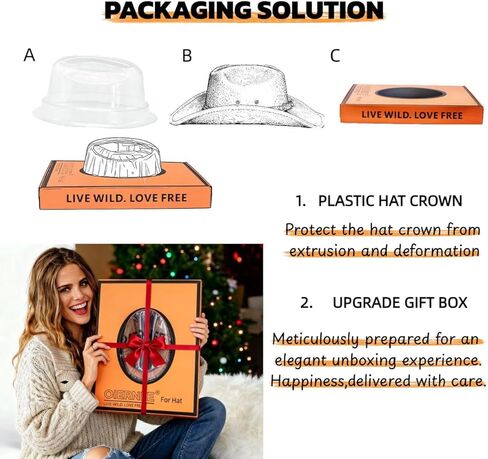 قبعة رعاة البقر Cattleman للرجال والنساء مع قبعة مزرعة عريضة عريضة 3.74 بوصة in Kuwait