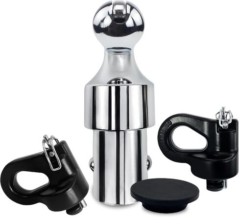 60618 تم ترقيته 38000 رطل نظام عفريت Groenseck Hitch Ball Kit متوافق مع 2013-2025 Dodge RAM 2500 3500 ، 2-5/16 بوصة rososeneck Hitch Ball لسرير الشاحنة مع 2 مرساة سلسلة الأمان in Saudi Arabia
