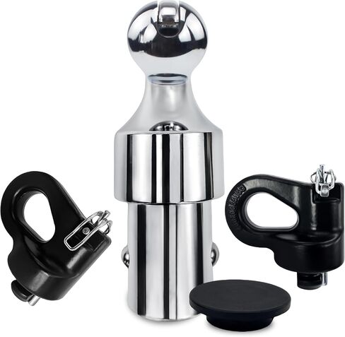 60618 تم ترقيته 38000 رطل نظام عفريت Groenseck Hitch Ball Kit متوافق مع 2013-2025 Dodge RAM 2500 3500 ، 2-5/16 بوصة rososeneck Hitch Ball لسرير الشاحنة مع 2 مرساة سلسلة الأمان in Kuwait