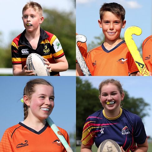 OPRO Snap-Fit Instant Level Braces Mouth Guard + Strap – Quick Protection Mouthguard for Lacrosse, jiu Jitsu, MMA Boxing Wrestling & Football Mouthpiece – Includes Mouth Guard Case (Adult, Blue) in Kuwait