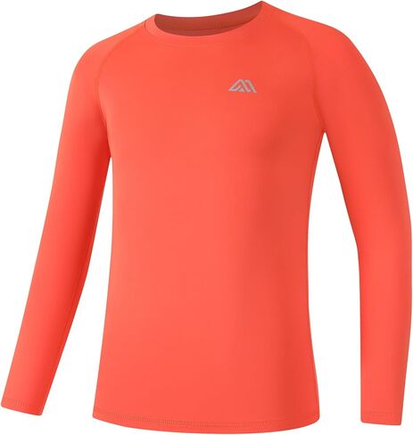 Boys Compression Shirt Youth Long Sleeve Football Baseball Soccer Undershirts Kids Quick Dry Athletic Base Layer in Saudi Arabia