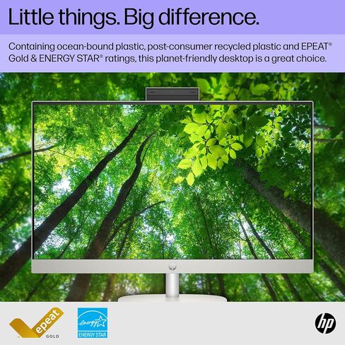 HP 23.8 inch All-in-One Desktop PC, FHD Display, Intel Core i5-1334U, 16 GB RAM, 512 GB SSD, Intel UHD Graphics, Windows 11 Home, Shell White, 24-cr0112 (2025) in Saudi Arabia