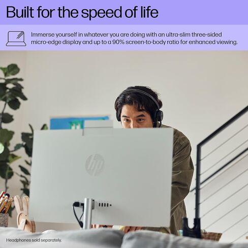 HP 23.8 inch All-in-One Desktop PC, FHD Display, Intel Core i5-1334U, 16 GB RAM, 512 GB SSD, Intel UHD Graphics, Windows 11 Home, Shell White, 24-cr0112 (2025) in Saudi Arabia