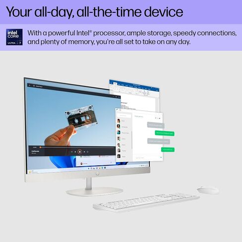 HP 23.8 inch All-in-One Desktop PC, FHD Display, Intel Core i5-1334U, 16 GB RAM, 512 GB SSD, Intel UHD Graphics, Windows 11 Home, Shell White, 24-cr0112 (2025) in Saudi Arabia