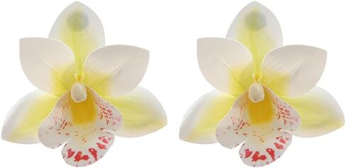 أقراط أوركيد فيفيان وأقراص مضغوطة للنساء ، أزهار أزهار ملونة مبالغ فيها بأقراط زهرية كبيرة من الأزهار الأزهار الاصطناعية المجوهرات الأنيقة in Kuwait