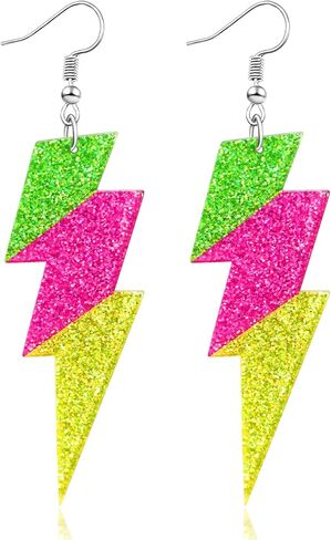 80s 90s Retro Cassette Tape Neon Earrings for Women Acrylic Radio Earring Set for 80s 90s Accessories Cosplay Party Jewelry Gifts in Kuwait