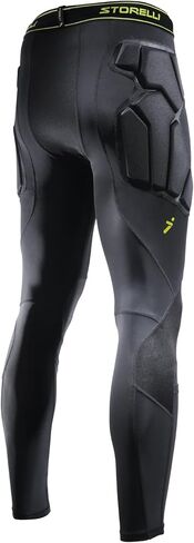 Storelli BodyShield Goalkeeper Leggings 3، حماية عالية التأثير، فتل العرق، قيعان رياضية مقاومة للأشعة فوق البنفسجية لكرة القدم والرياضات الثقيلة | أسود | صغير in Kuwait