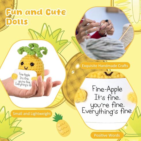 Vora 3pcs حيوانات كروشيه إيجابية ، دمية Creative Crochet Doll Cheer هدية للأصدقاء والحفلات وتزيين عيد الميلاد والتشجيع (Panda ، Penguin ، Duck) in Kuwait