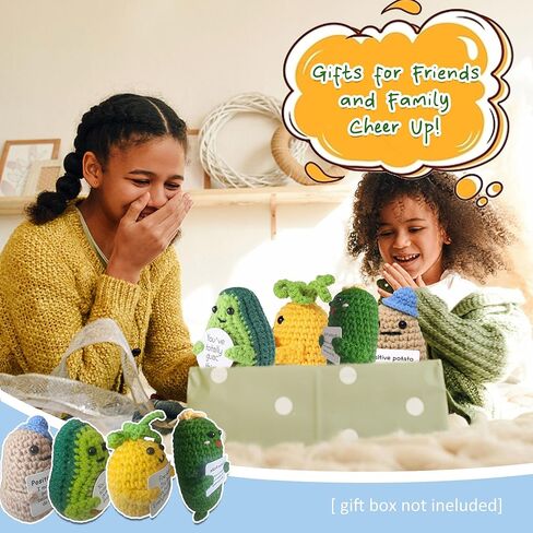 Vora 3pcs حيوانات كروشيه إيجابية ، دمية Creative Crochet Doll Cheer هدية للأصدقاء والحفلات وتزيين عيد الميلاد والتشجيع (Panda ، Penguin ، Duck) in Kuwait