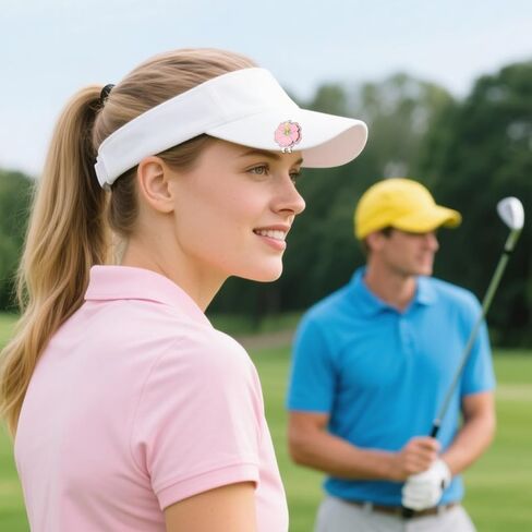 2pcs Magnetic Golf Ball Marker with Hat Clip, Pink Flower and Bow Shapes Strong Magnet Golf Cap Marker Accessories for Women Men Golfers Gloves Bag Hat Decoration in Saudi Arabia
