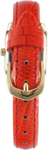 Peugeot 3034BR Ladies Mini Square Gold Gold Tone Crystal معلمه حزام جلدي بني in Kuwait