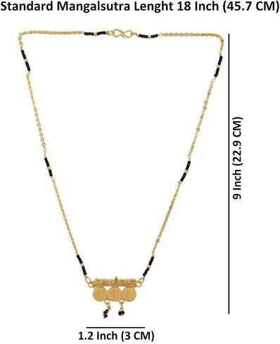 Efulgenz الهندي طويل Mangalsutra للنساء الذهب لهجة الأسود الخرز سلسلة Mangalsutra الهندي بوليوود العتيقة التقليدية الذهب قلادة قلادة مجوهرات للنساء in Saudi Arabia