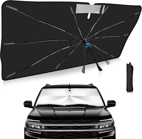2025 ترقية الزجاج الأمامي الظل الظل مظلة مخصصة ل Ford F150 2015-2023 2024 2025 غطاء سيارة حماية للأشعة فوق البنفسجية قابلة للطي ، ودرع المطر الطوارئ وحماية لوحة القيادة - ملحق تلقائي متين in Kuwait