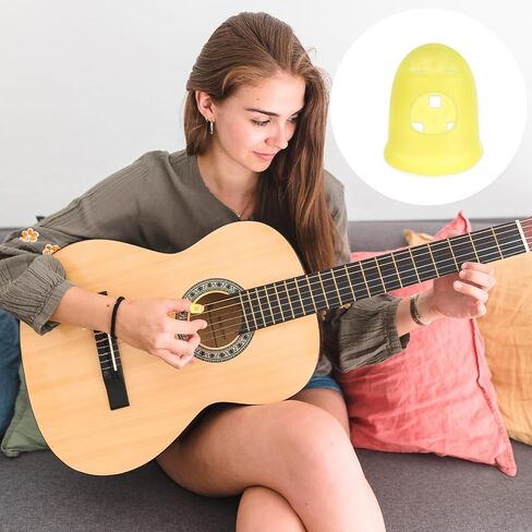 50 Pcs Guitar Fingertip Protector Silicone Finger Protectors, Multicolor Guitar Finger Covers 5 Sizes Anti Slip Fingertip Protection Covers Caps for Bass Players, Beginner Playing Ukulele Breathable in Saudi Arabia