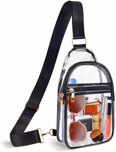 Clear Bag Stadium معتمدة ، حقيبة حبال واضحة مع حزام قابل للتعديل للنساء الرجال ، الحفلات الموسيقية الرياضية ، الأحداث in Kuwait
