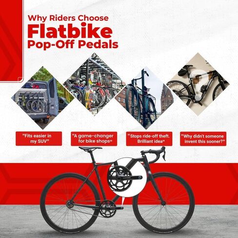 Pop-Off Pedals for All Bikes, Passed ISO-4210 Destruction Test, Removable Mountain Bike Pedals in Saudi Arabia