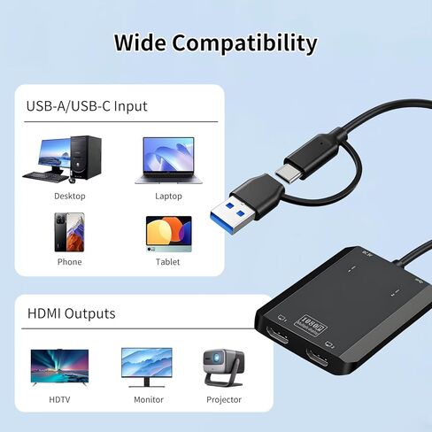 محول USB إلى HDMI ، 1080 بكسل USB إلى HDMI Monitor Connect in Kuwait