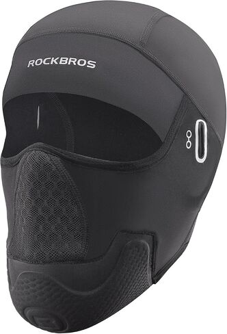ROCKBROS Balaclava Ski Mask Fully Inclusive Anti-Fall Pad Headgear Fleece Balaclava for Men Bicycle Motorcycle Warm Ski Mask Black in Saudi Arabia