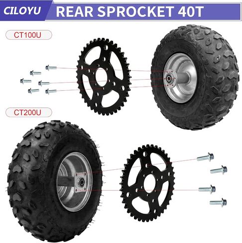 40 مسننة الأسنان 420 سلسلة 40 مم استبدال لجهاز Coleman BT200X CT200U-EX CT200U CT100U CC100X BAJA DOODLEBUG DB30 TRAILMASTER MB200 MMB80 MMB105 MINI BIKE PROTARTY 212 192CC محركًا in Kuwait