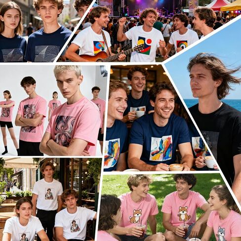 القمصان المخصصة isunmea للرجال ، قم بتصميم قميص Tees Custom Tees الخاص بك in Kuwait