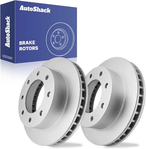 AutoShack Black Hat Drilled and Slotted Brake Rotors Front Brake Rotor Replacement Kit for Chevrolet Express 2500 Suburban 2500 Silverado 1500 Classic GMC Savana 2500 Sierra 1500 Classic RWD PR65058LR in Kuwait